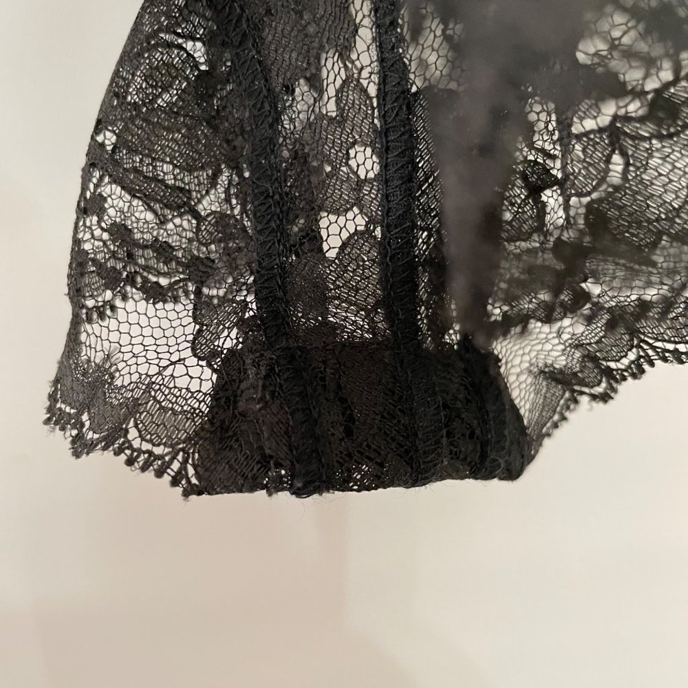VTG Victoria's Secret M Gold Crown Label M Black Lace Lingerie Teddy Feminine - Picture 11 of 16